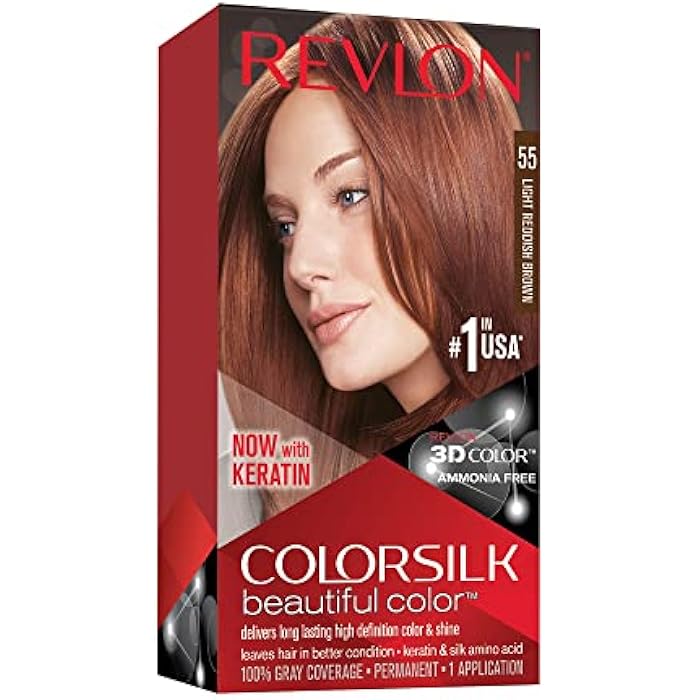Revlon - Revlon Colorsilk Senza Ammoniaca 55 Light Reddish Brown - Image 1